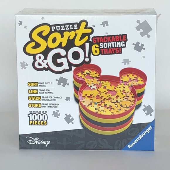 New sealed Ravensburger-Mickey Mouse Sort & Go Puzzle Stacking Sorting Trays - Picture 10 of 13